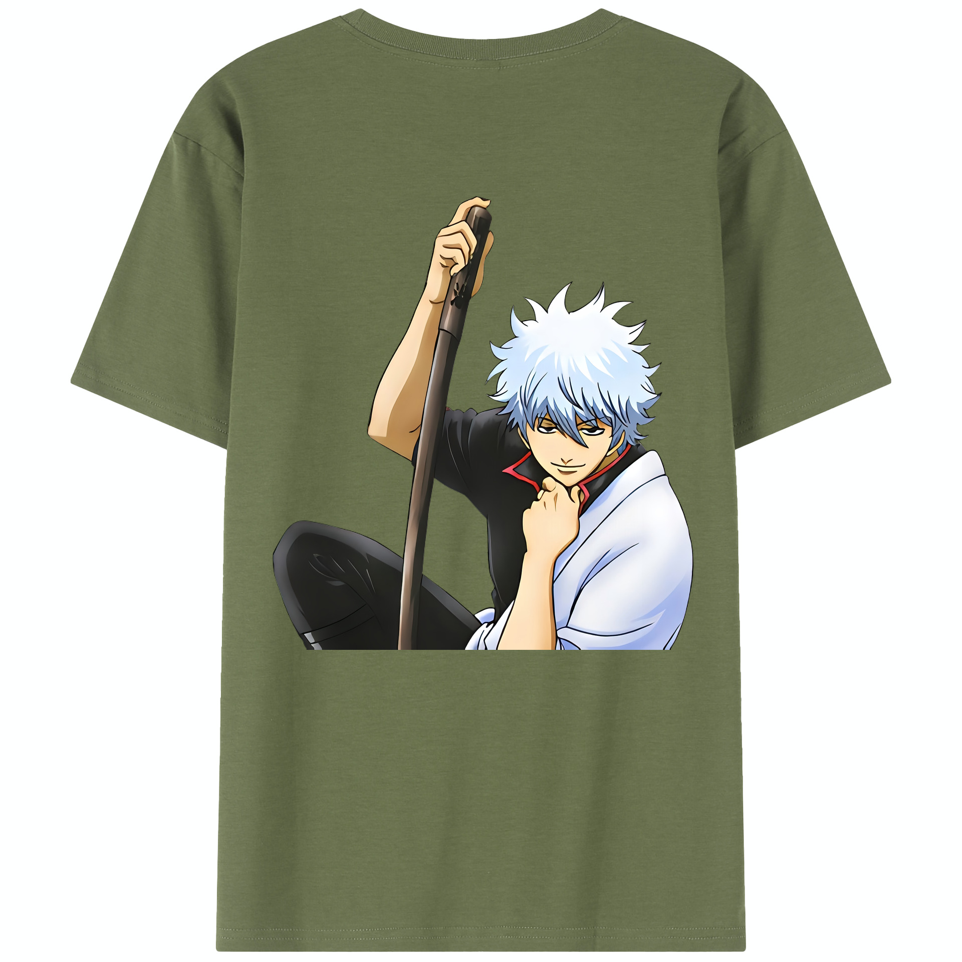 （画像用） ぎんたま 坂田銀時（さかたぎんとき） 神楽 志村新八（しむら しんぱち） GINTAMA Sakata Gintoki Kagura Shimura Shinpachi 綿100％半袖Tシャツ（背面プリント）